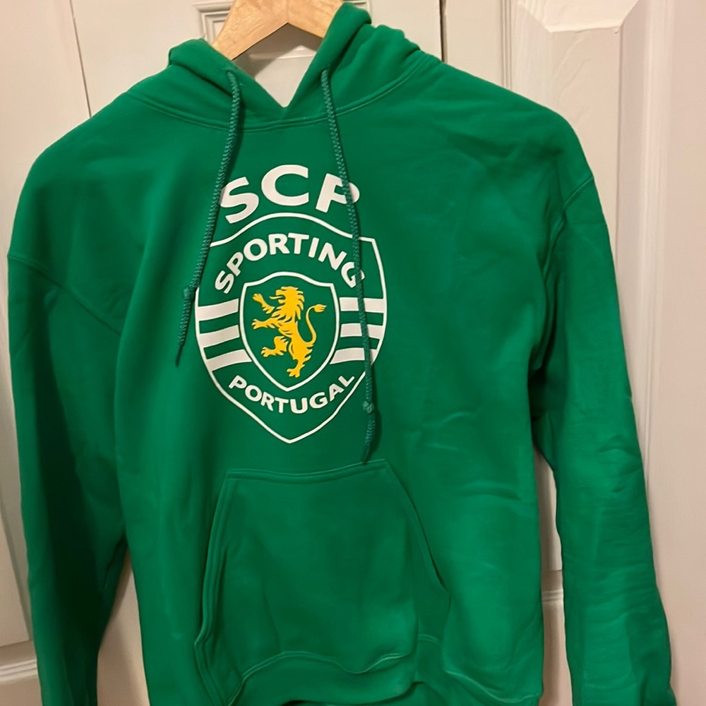 Green hoodie
